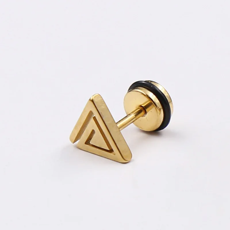 1 paar Nette Stern Feder Spike Männliche Womem Edelstahl Piercing Kreuze Hoop Ohrringe Ungewöhnliche Punk Schmuck Geschenk Trendy moderne – Detail 8