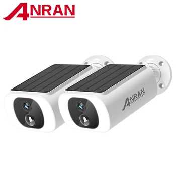 ANRAN 2/3/4 PCS Outdoor Wireless WIFI Camera 2.4G 3MP Battery Solar Security Camera Floodlight Color Night Vision Local Alarm 1