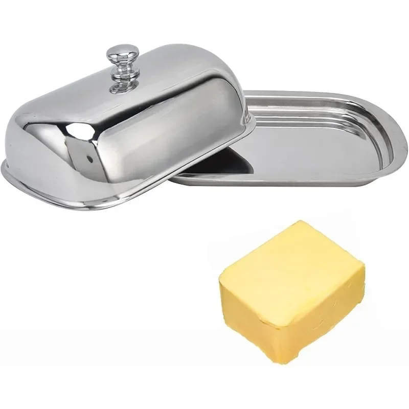 Butter Storage Box Butter Dish with Lid Bread Container Steak Salad Biscuit Cheese Plate Restaurant Kitchen Accessories Butter Storage Box