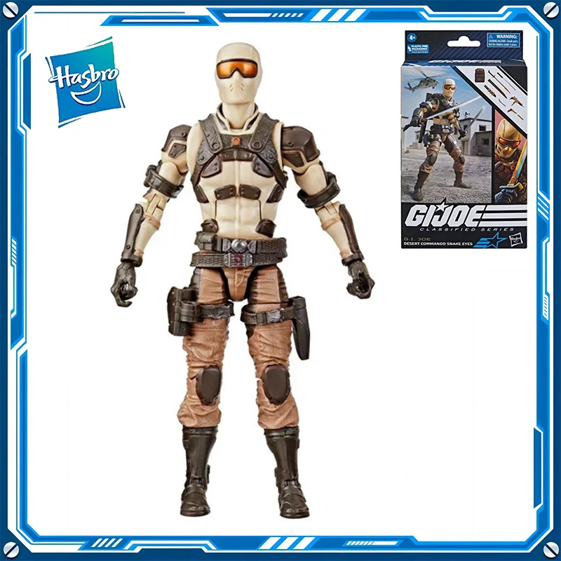 

In Stock Original Hasbro G.I.JOE DESERT COMMANDO SNAKE EYES PVC Anime Figure Action Figures Model Toys