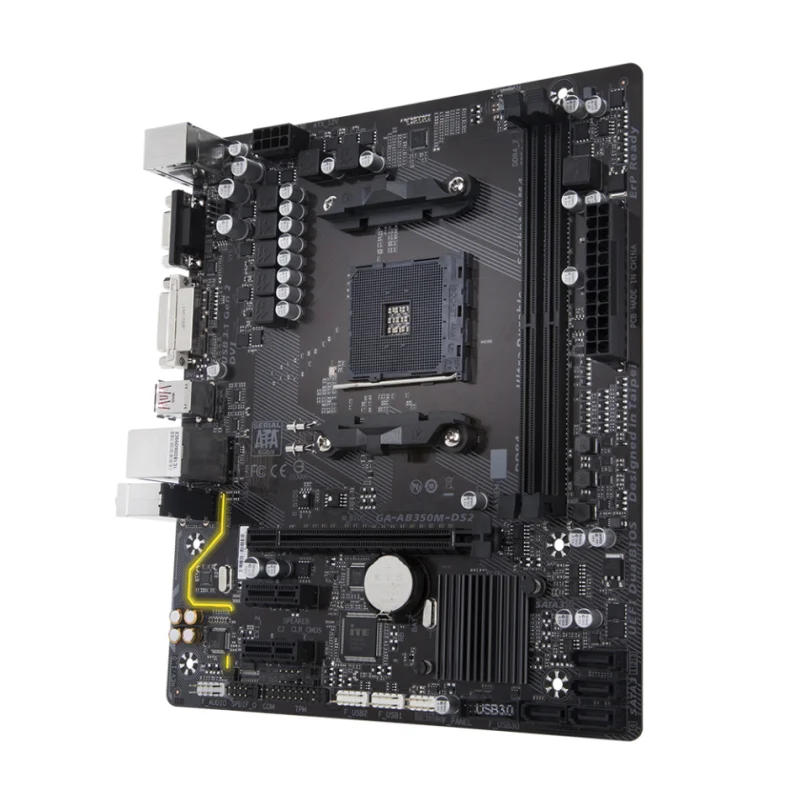 GIGABYTE GA-AB350M-DS2  B350 32GB  AM4 DDR4 ũ ATX κ, 100% ׽Ʈ Ϸ,  