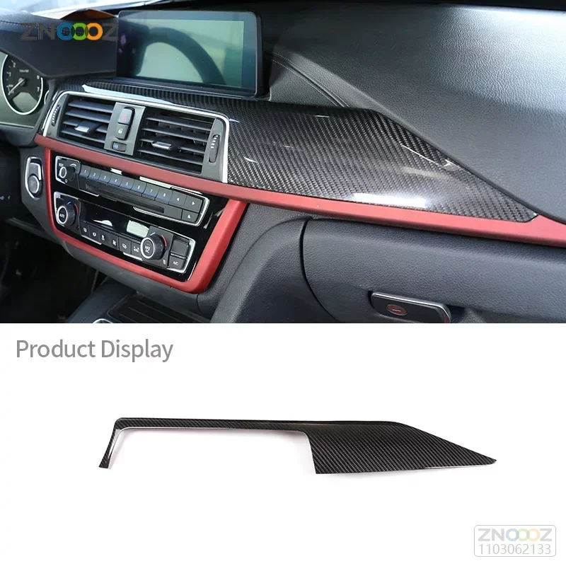 

For BMW 3 4 Series F30 F32 2013-2019 LHD Real Carbon Fiber Center Console Decoration Panel Trim Car Interior Accessories