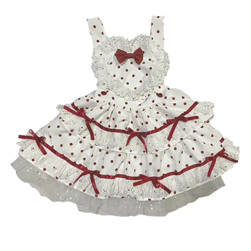 

Women's Pleated Skirt 2023 Spring and Summer Temperament Cute Big Hem Dress Fashion Polka Dot Princess Dress Girl Dresses