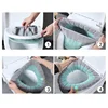 Winter Warm Toilet Seat Cover Mat Bathroom Toilet Pad Cushion with Handle Thicker Soft Washable Closestool Warmer Accessories 6