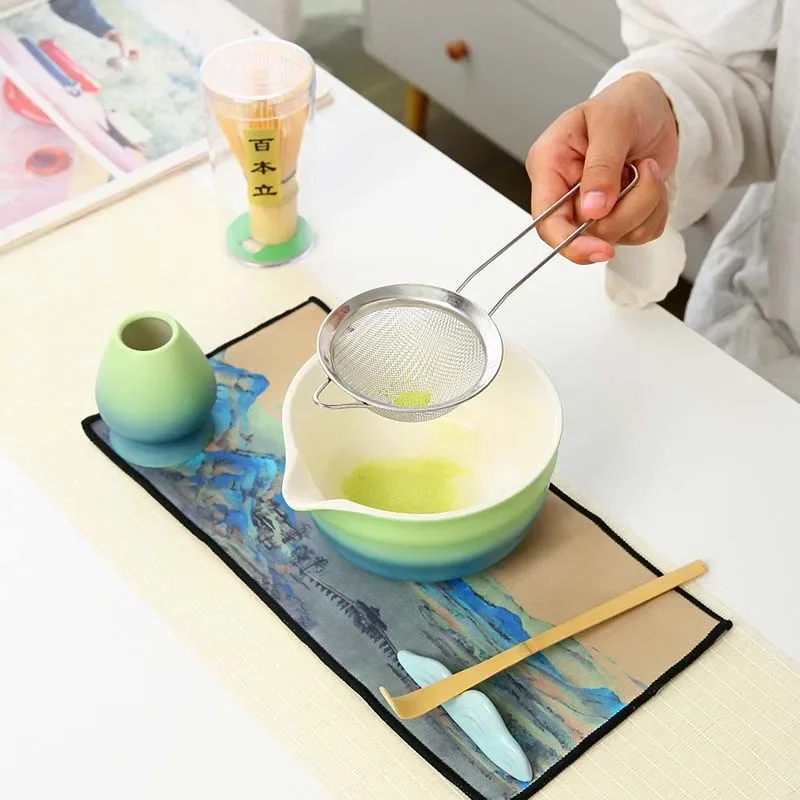 2/7 Piece Japanese Tea Set Matcha Green Tea Blending Bowl Brush Bamboo Utility Brush Tool Kitchen Matcha Bamboo Accessories