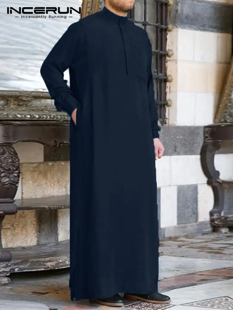 Fashion Muslim Clothing Thobe Jubba Mens Robe Long Sleeve Saudi Arab Thobe Kaftan Ropa Arabe Islamic Indian Dress Robe muslim dress,muslim robe