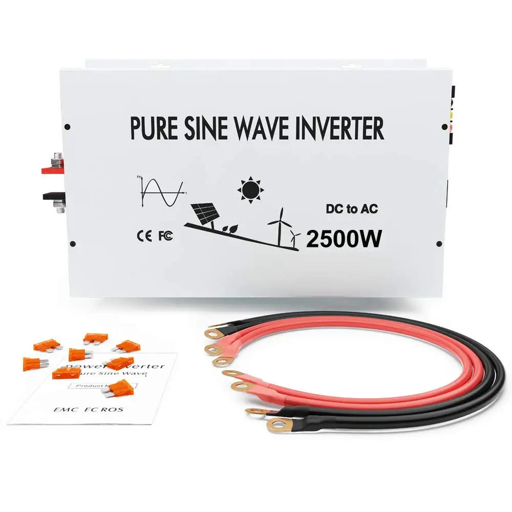 5000W Peak Inverter Solare A Onda Sinusoidale Pura 2500W Generatore Di Inverter Di Potenza Per Auto 12V 24V 36V 48V A 100V 110V 220V Dc Convertitore A