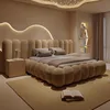Cute Large Bed Comfortable Salon Lazy Sleeping Lounge Clear Sun Cream Hotel Wooden Bed Italian Beliche Lounge Suite Furniture 2