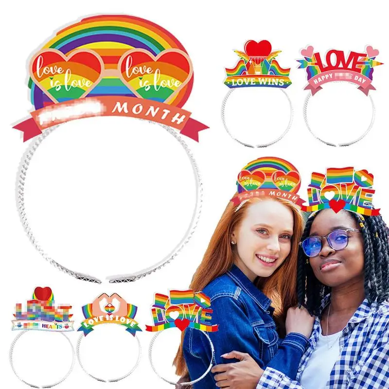 

Pride Headband Love Is Love Headband Love Wins Theme Headband LGBT Headbands Gay Pride Party Headbands Hair Hoop Party Favor