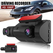 

1080P Dash Cam Front and Cabin Dual Lens Car Camera Recorder 3" Screen 110° Wide Angle Night Vision Loop Recording Motion Sensor