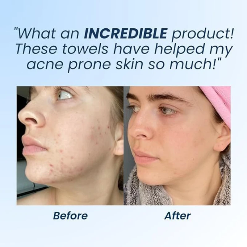 Clean Towels Disposable Face Towelette Makeup Remover Dry Wipes 50 Sheet 1 Box