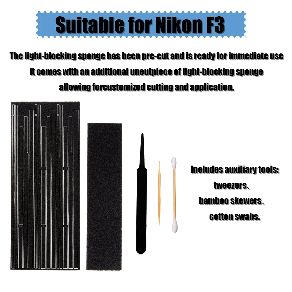 Light Proof Seal Foam Sponge Film Camera Repair Kits for Nikon F3 Light Leak Proof Sponge High Density Foam