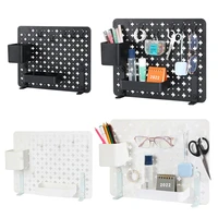 Nordic Style Pegboard and Accessories Storage Case DIY No Drill Shelves Wall Mount Desktop Organizer 2