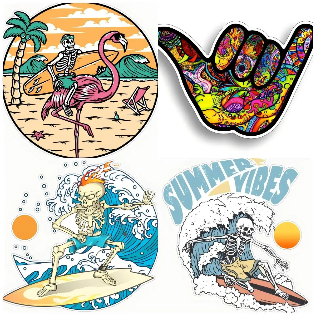 Surf Sticker Funny Beach Ocean Cup Cooler Car Window Bumper Decal Vinyl Graphic Decal