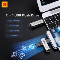 KODAK K273 Type-C USB3.2 Rotable USB Pen Drive 32GB 64GB 128GB 256GB Mobile Computer USB Flash Pen Drive 1