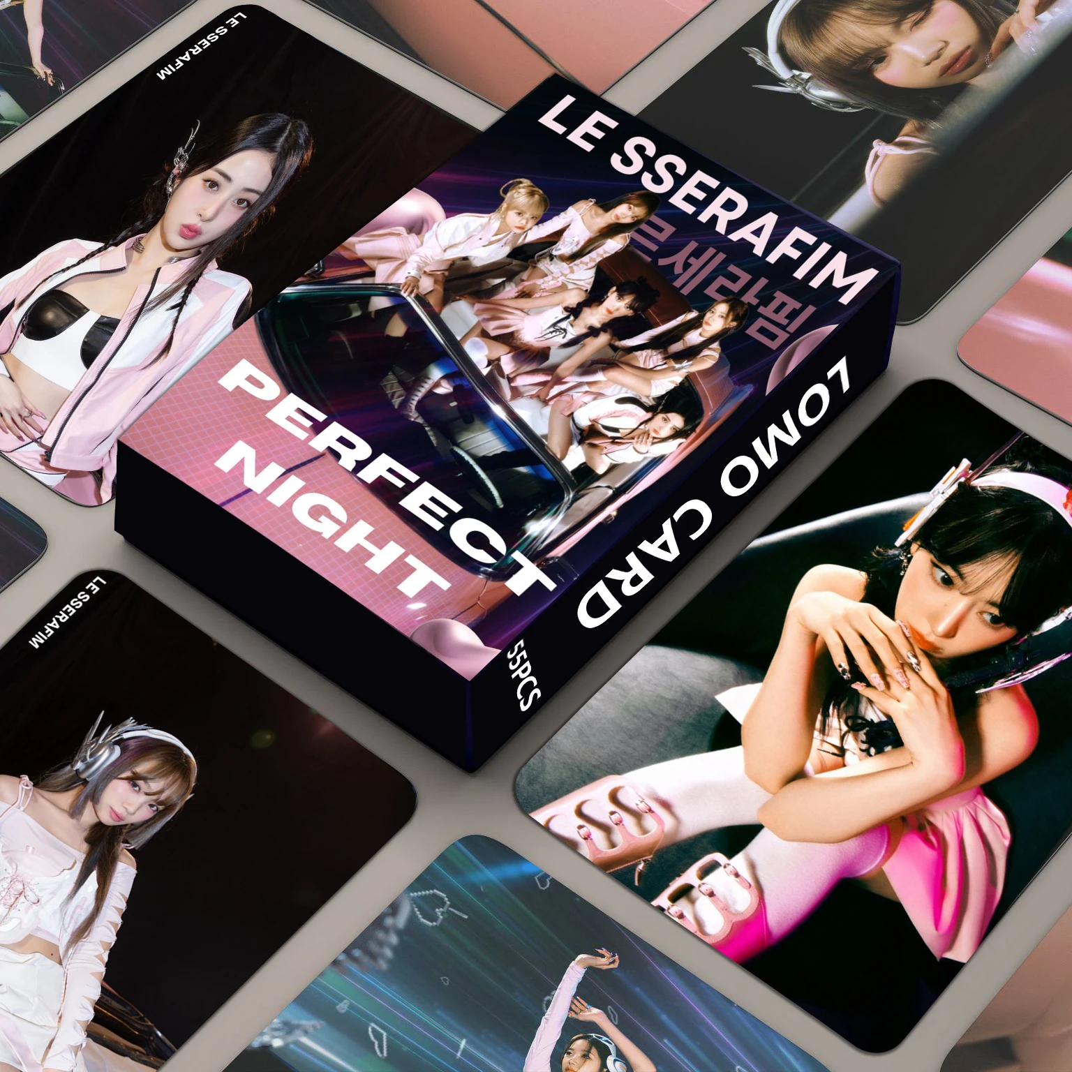 

55 шт. KPOP LE SSERAFIM Lomo открытки новый альбом идеальные ночные фотооткрытки Kpop Девушки фотопечать Открытки Высокое качество 55pcs KPOP LE SSERAFIM Photocards Lomo Cards New Album Perfect Night Kpop Girls Photo P