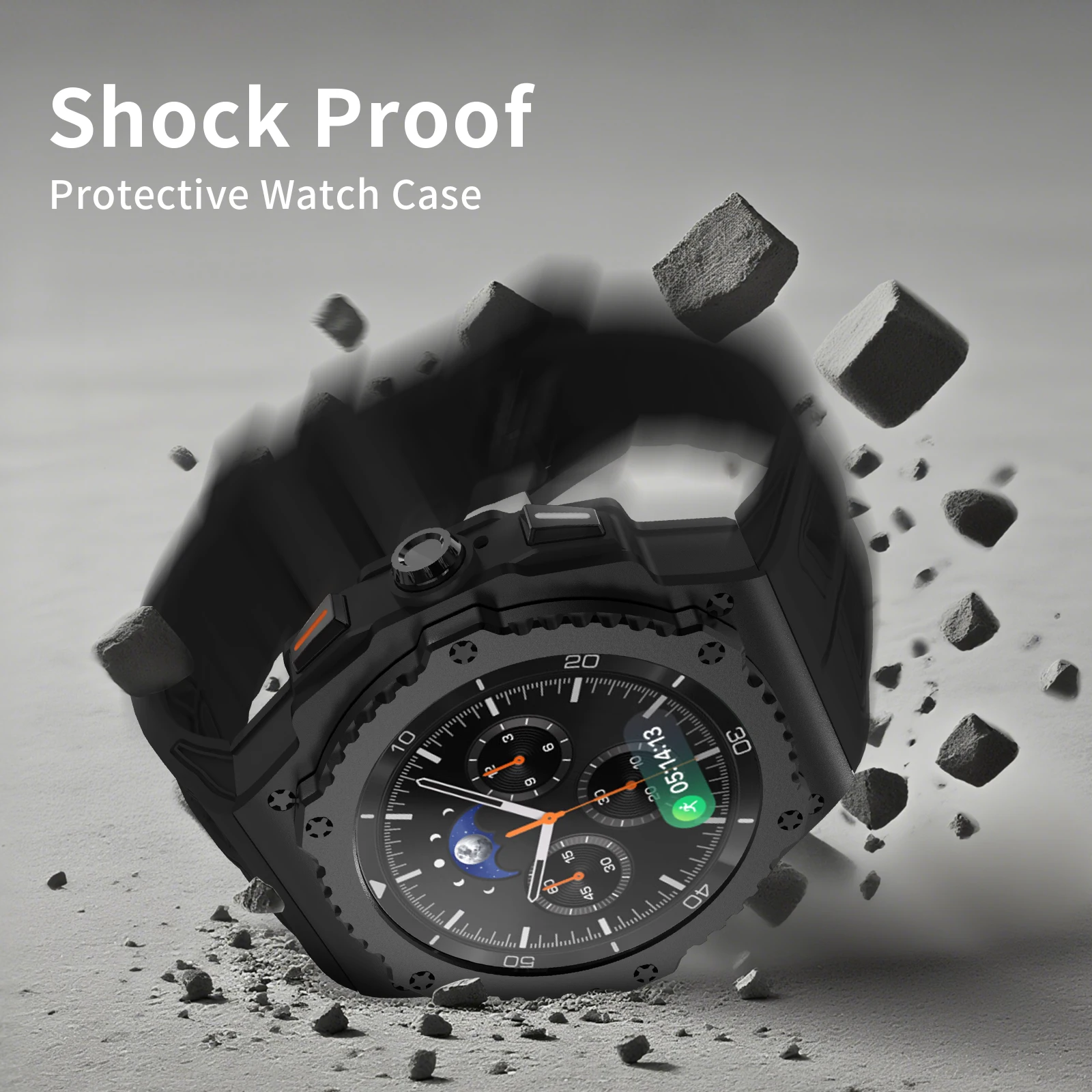 Deluxe Customization Kit for Stainless Steel Smartwatch with Silicone Strap