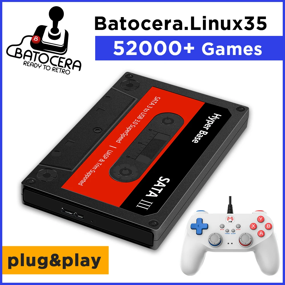 PortableExternal2THDDBatocera35Builtin52000GamesForPS3PS2