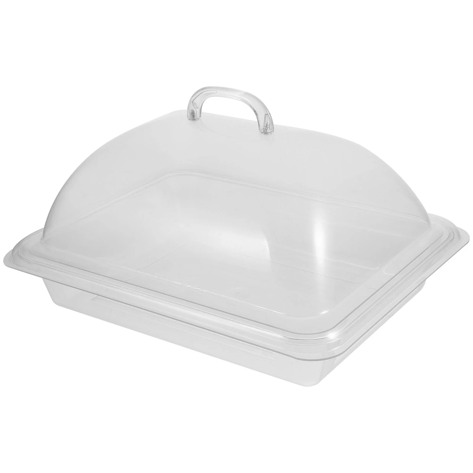 

Acrylic Serving Tray with Clear Dome Lid for Desserts and Appetizers at Restaurants, Banquets, Parties, and Home Use