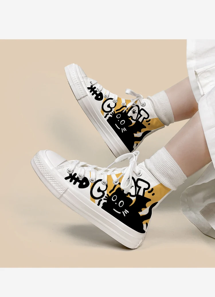 Amy und Michael Anime Cartoon Leinwand Schuhe Nette Mädchen Studenten High Top Casual Athletische Turnschuhe Weibliche Frau Vulkanisieren Schuhe – Detail 3