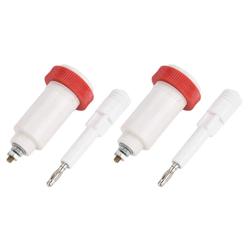 바나나 크로스 잭 고전압 커넥터 플러그 및 소켓 전원 공급 장치 테스트 장비, 2 쌍, 4mm, 10Kv -30Kv
