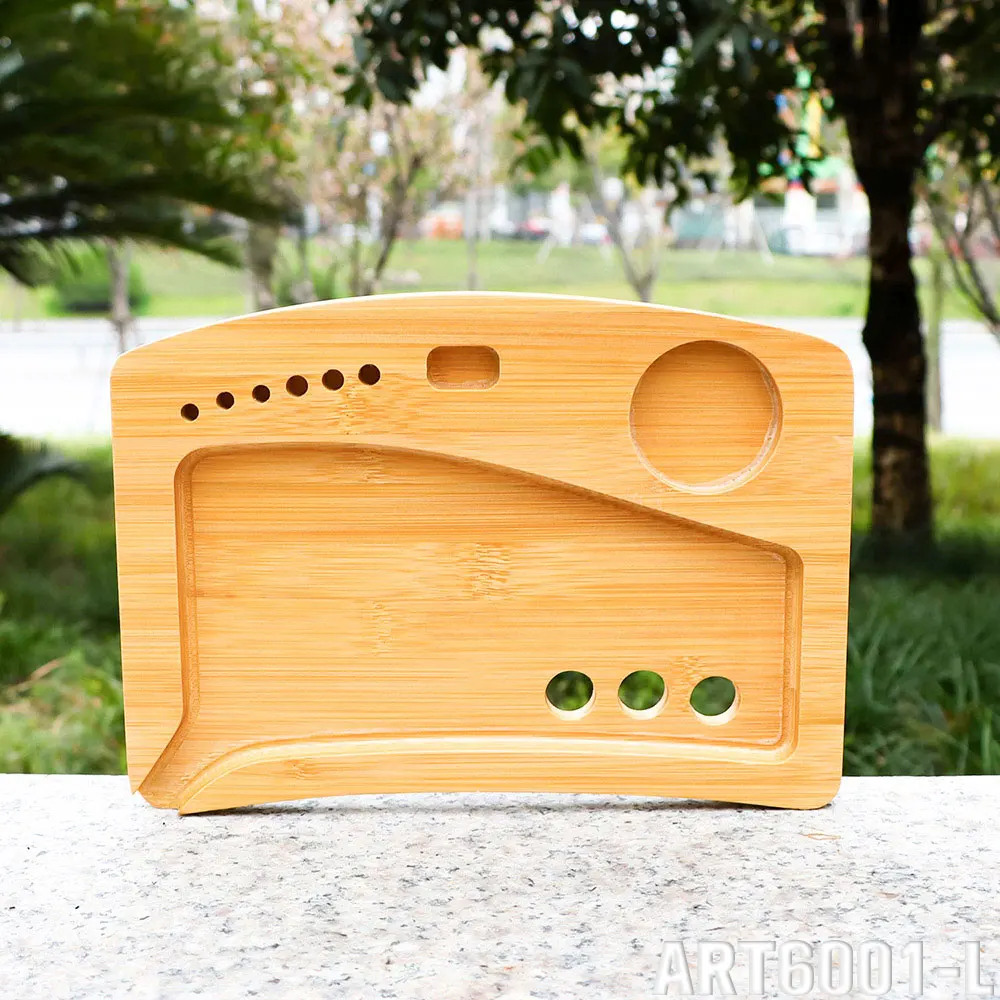 Premium Wooden Bamboo Multi-Functional Rolling Tray Cigarette Tray Support Customized Logo Smoking Accessories Wholesale 2