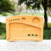 Premium Wooden Bamboo Multi-Functional Rolling Tray Cigarette Tray Support Customized Logo Smoking Accessories Wholesale 2