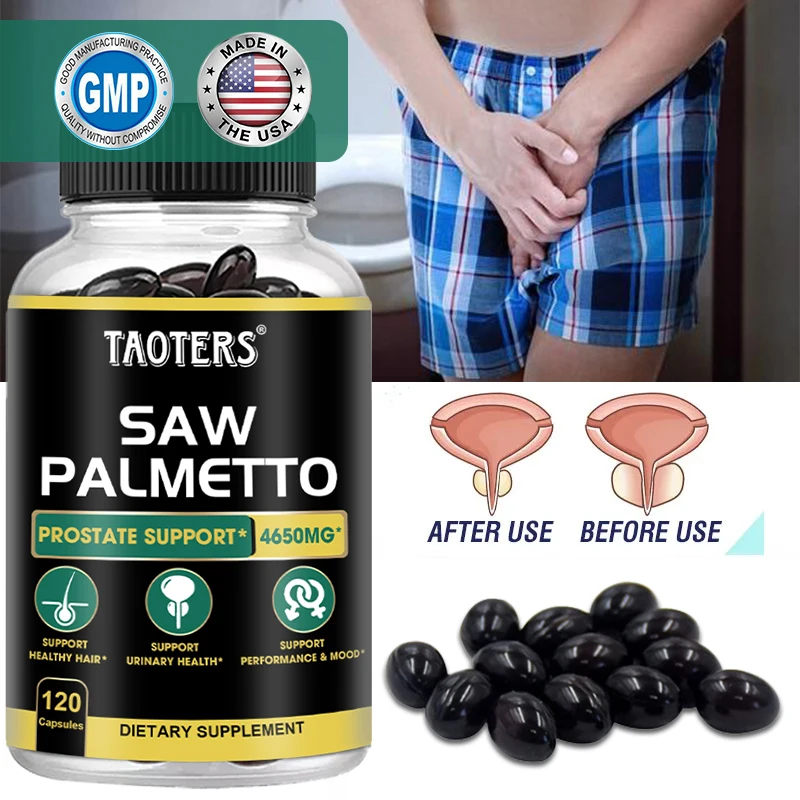 Saw Palmetto Supplement Saw Palmetto Capsules Men Prostate Health Supplement Supports Urinary Tract Health Supports Bladder Promotes Hair Gro