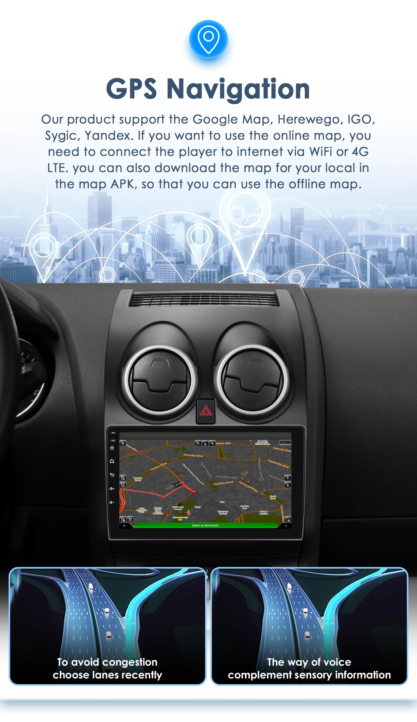 4G Wireless Carpay Android Auto Car radio for Nissan Qashqai J10 2006 - 2013 multimedia player 8581 8Core Autoradio GPS Stereo – Detail 22