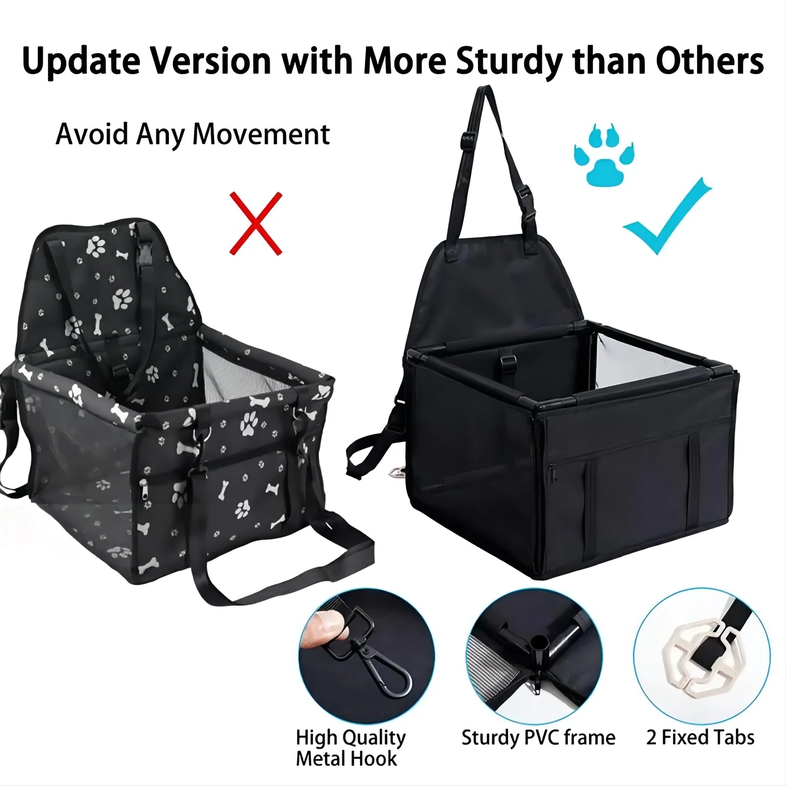 Best-selling New Products Pet Foldable dog Car Seat Cover Waterproof Rear Back Carrier Protector Hammock