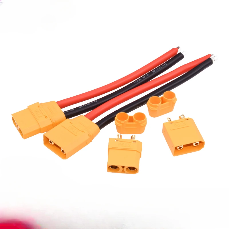 

XT90 Aircraft Model Plug Connector Lithium Battery Charging XT90H High Current Banana Plug XT90S Cable