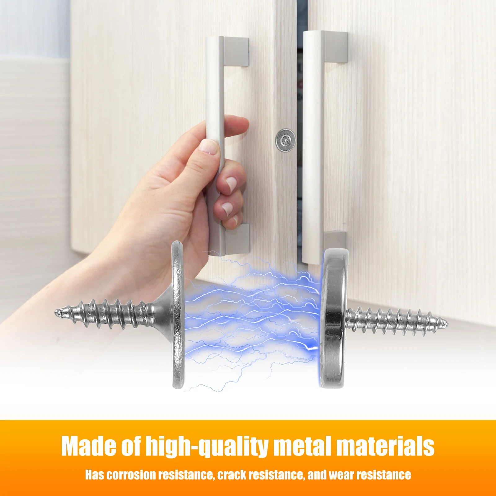12Pcs Cabinet Door Magnetic Closure Metal Magnetic Door Hidden Closing Catch Closer for Cabinet Closet magnetic cabinet catches