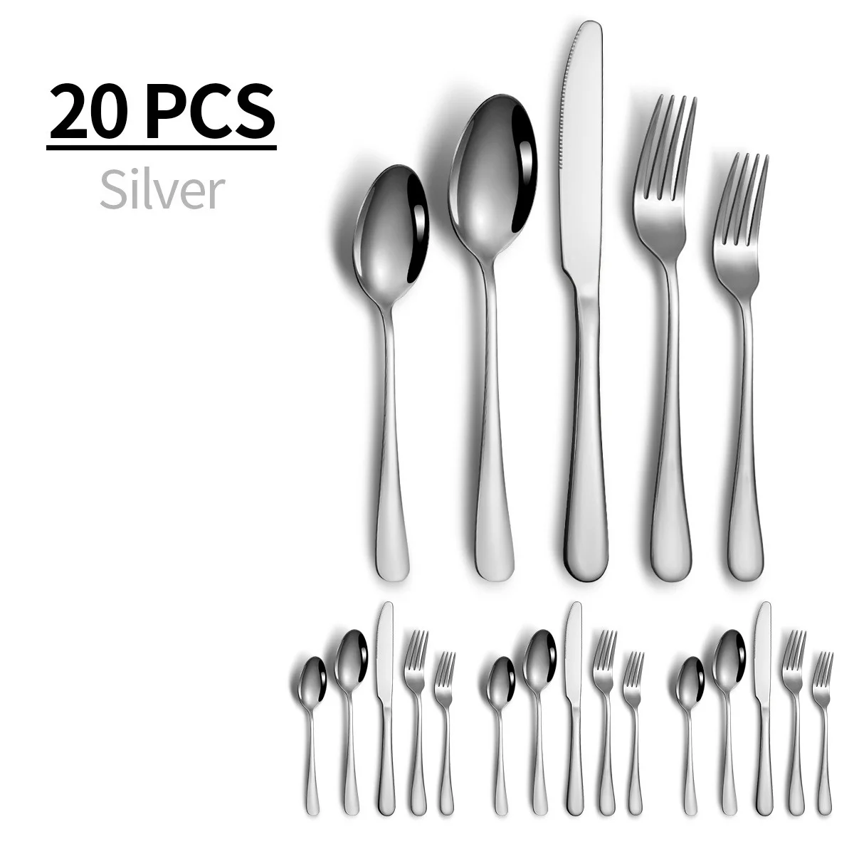 20pcs Silver