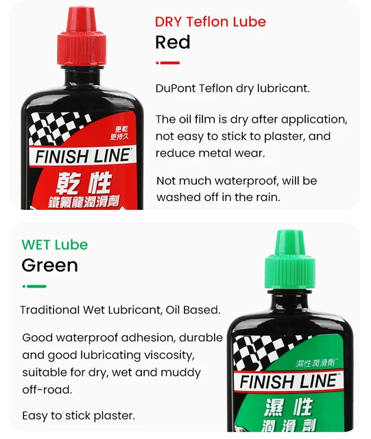 Finish Line Dry Teflon Lubricant & Oil - 2 oz bottle