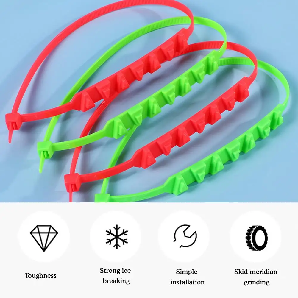 Motorcycles Anti-slip Tie Emergency Safety Belt Snow Chains for Winter Tyres Reusable Ties Motorcycle Bike Wheel Tire Chain