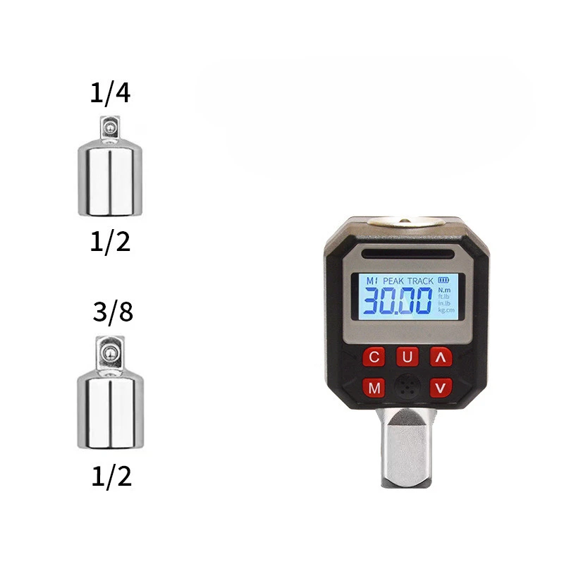 디지털 토크 어댑터 키트 1/2인치 드라이브 10-400Nm ±2% 500 메모리 9 프리셋 자전거/자동차/산업용 토크 테스터