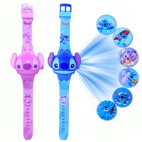 3D Cartoon Stitch Kids Watches For Girls Projection Unicorn Mickey Children Watch Digital Clock Gift Dropshipping montre enfant 1