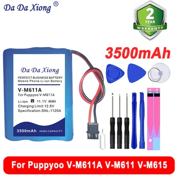 New 11.1V 3500mAh Li-ion Battery For PUPPYOO V-M611A, M611 V-M611 Robot Vacuum Cleaner Accessories + Kit Tools
