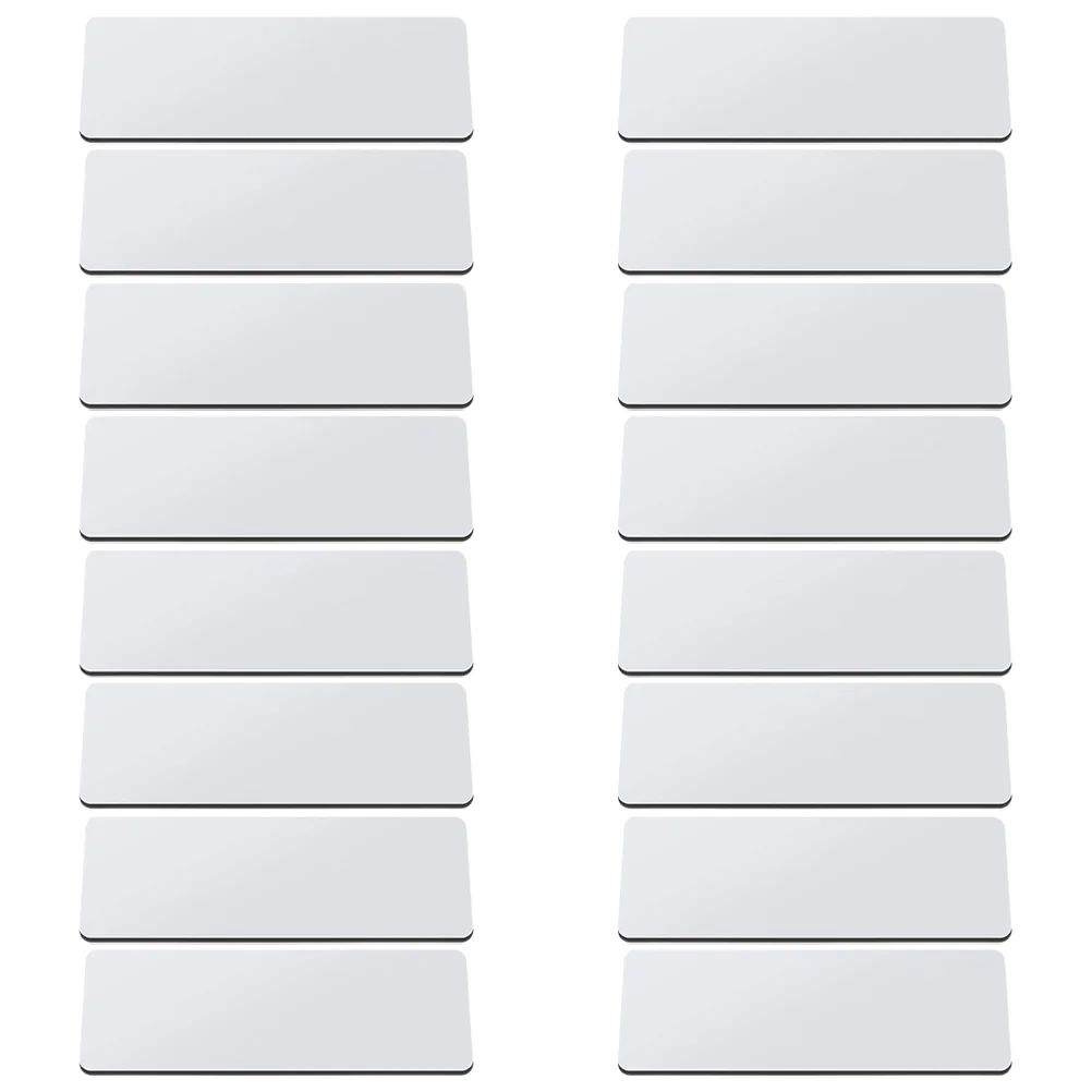 

16 Pcs Personalized Work Badge Magnetic Name Tag Custom Plates with Clip Tags Sublimation Gold