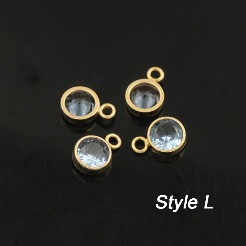 14K Gold gefüllt 3/4mm CZ Stein Lünette Tropfen Stein Charms für Halskette Armband Komponenten Stecker Großhandel DIY Schmuck Erkenntnisse – Detail 24