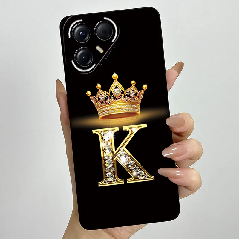 Luxury Crown Letter Silicone Soft Phone Case - Shockproof Back Cover