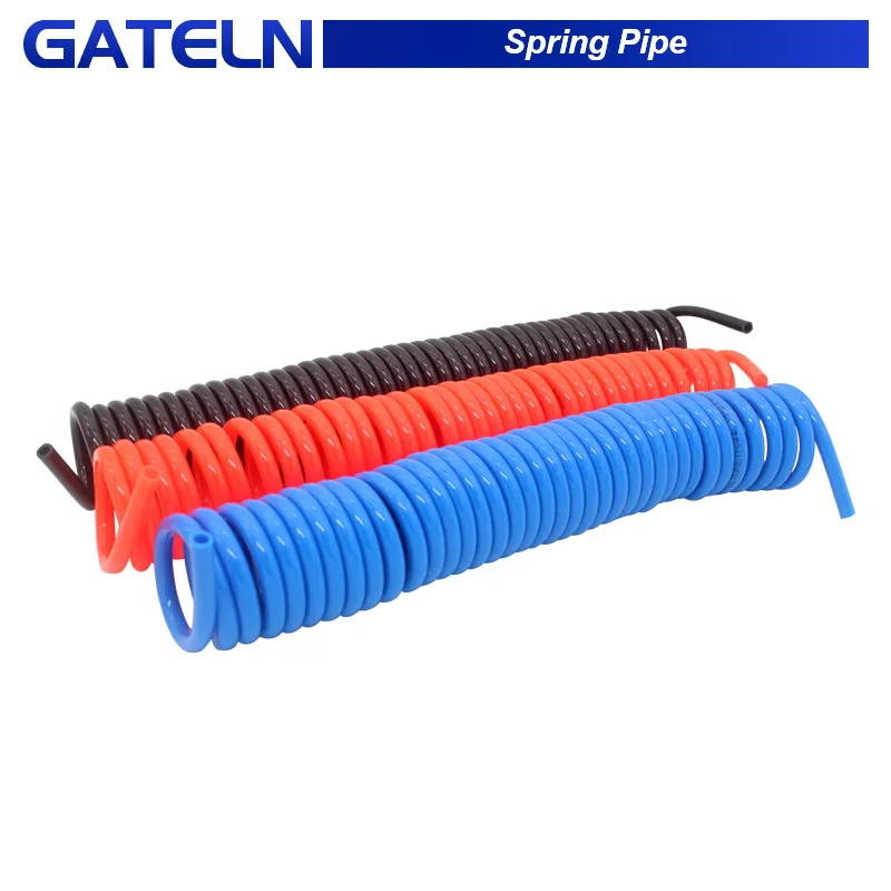 

3M/6M/9M/12M/15M Pneumatic Polyurethane PU Air Compressor Hose Tube 6*4mm 8*5mm 10*6.5 12*8mm Telescopic Spring Spiral Pipe Tool