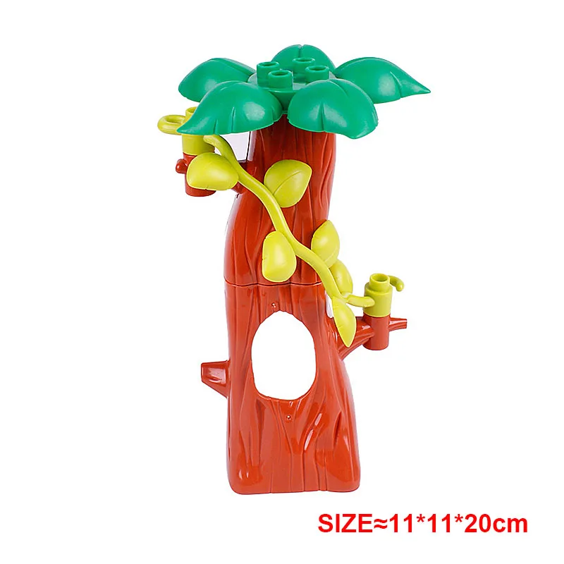 Big Size Building Blocks Amusement Park Accessories Slides Seesaw Swing Carousel Large Particle Toys City Children's Gifts