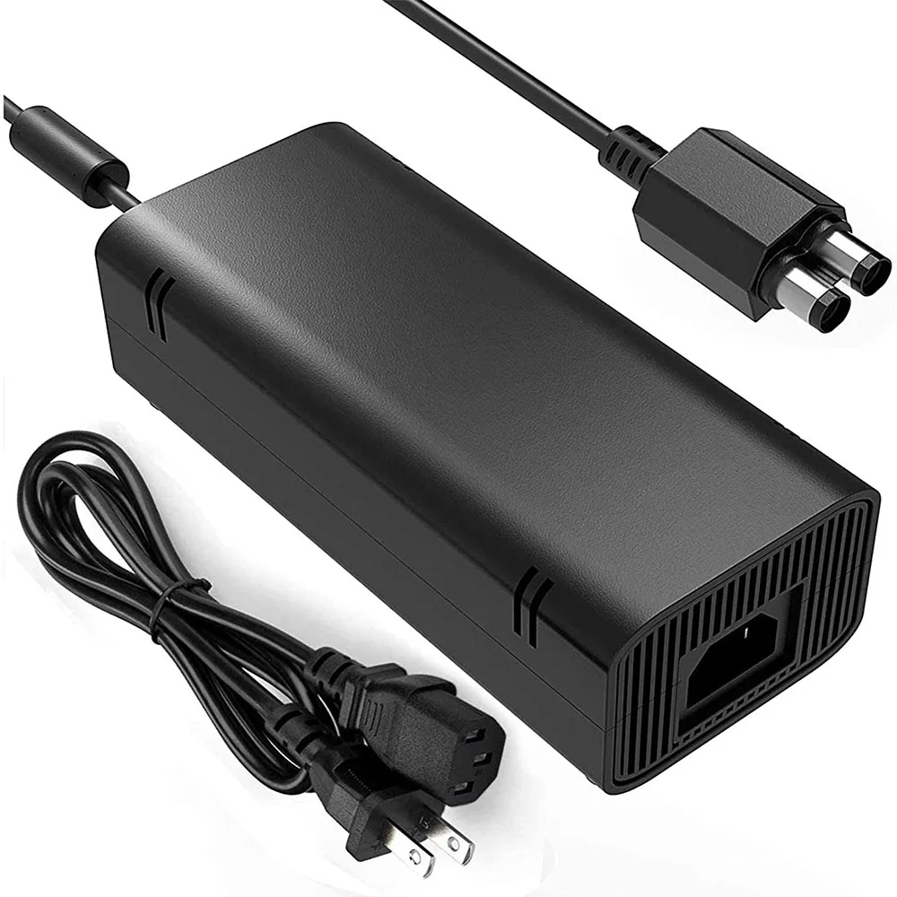 100~240V 135W Power Supply AC Adapter Replacement Charger Brick with Cable Auto Voltage Low Noise for Xbox 360 Slim Console