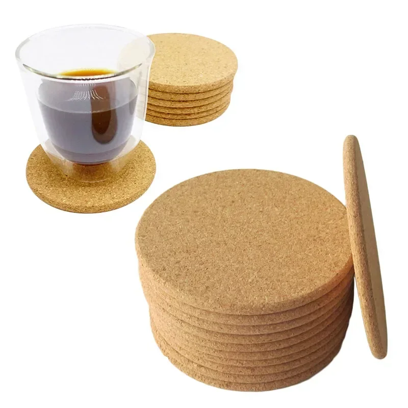 100 Sottobicchieri In Sughero Naturale, Diametro 9 Cm, Spessore 3 Mm - Ideali Per Matrimoni, Feste, Bar E Ristoranti