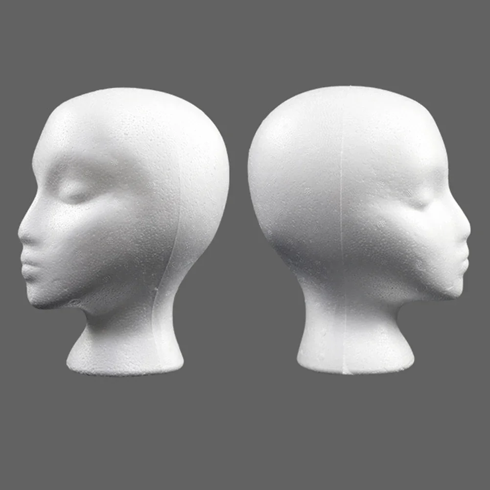 Foam Mannequin Head Women Practical Dummy Lightweight Durable Portable Fashion for Home Travel and Salon