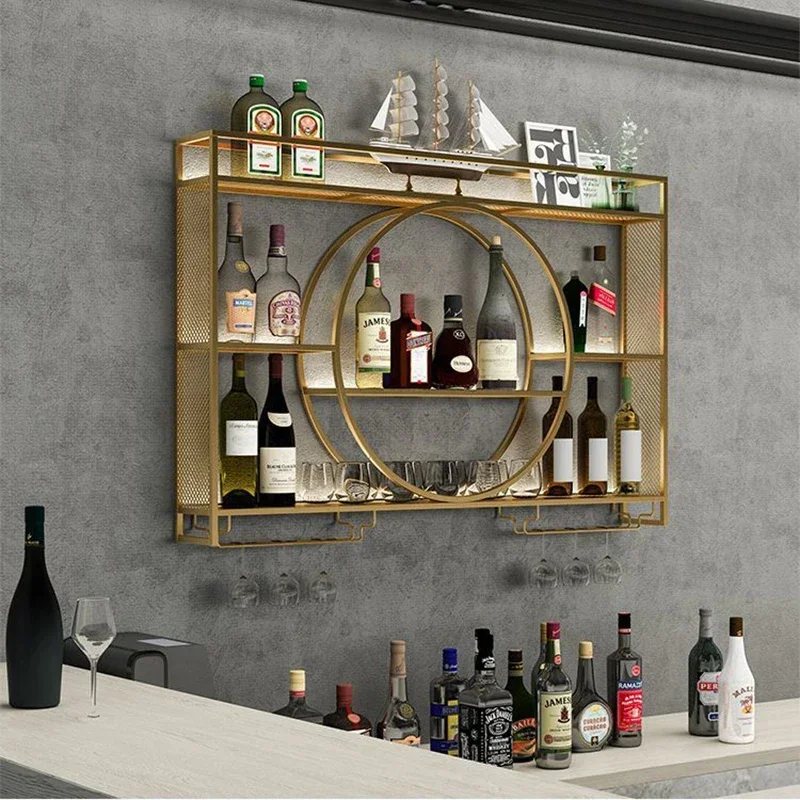 

Винный подвесной шкаф в ретро стиле, стена для бара, домашней гостиной, кованая железная витрина для ресторана