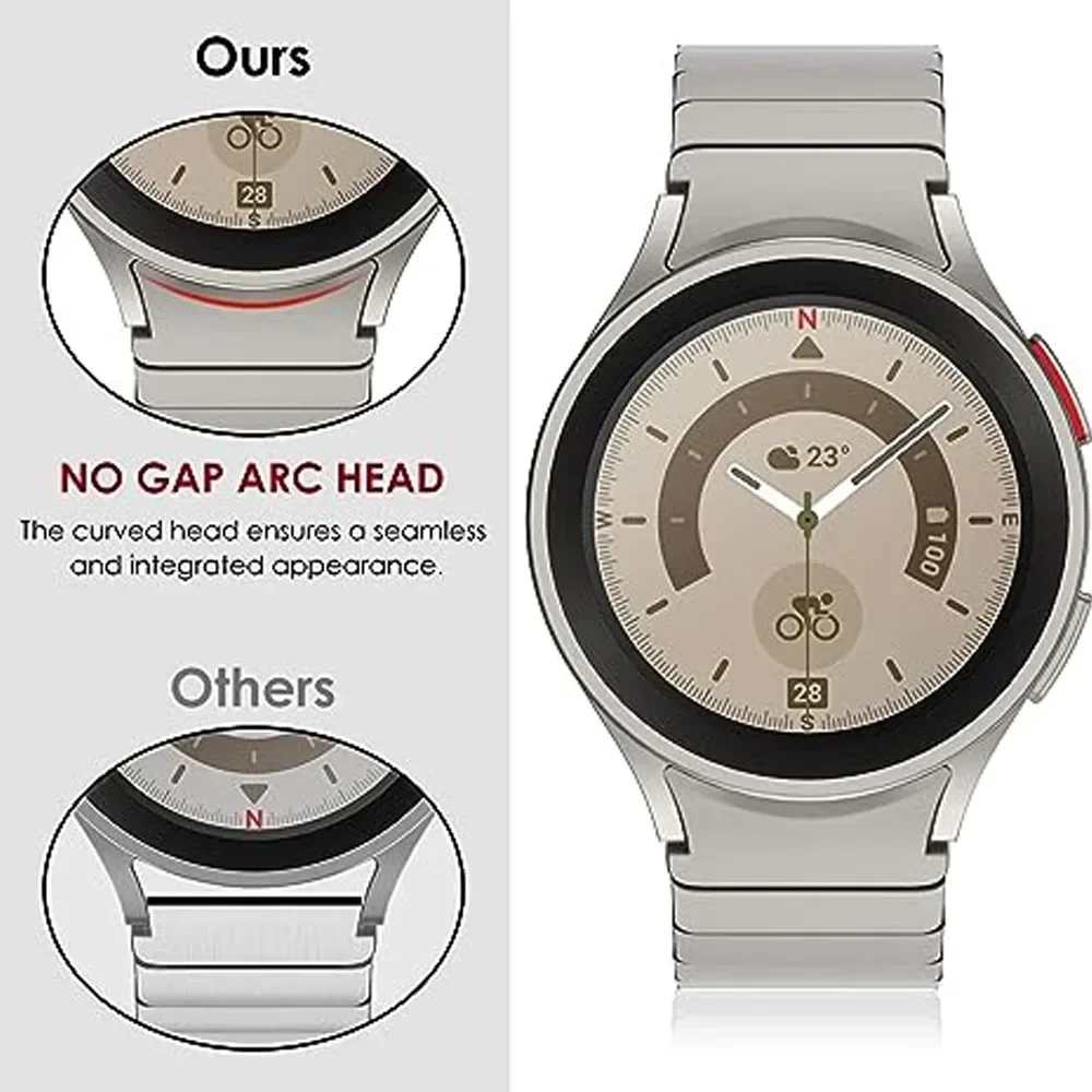 Premium Stainless Steel Metal Watch Strap - Adjustable Band