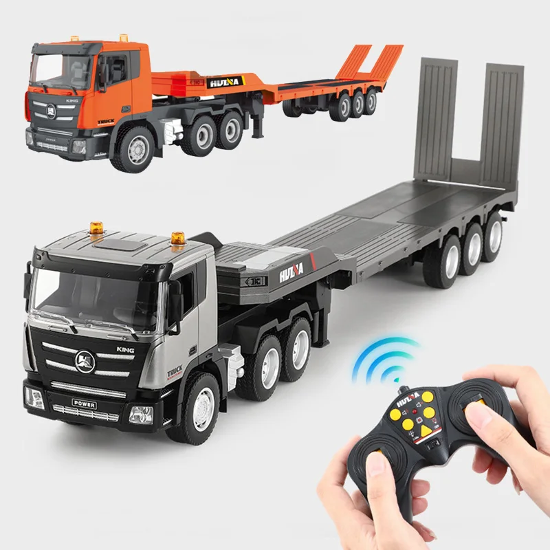 HuiNa 619 RCセミトレーラーフラットベッドトラック 1/24スケール 合金