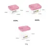 Cute Food Storage Box Pink Candy Jars With Lids Salad Snacks Grain Spice Sealed Storage Pots For Kitchen Storage Organization 6